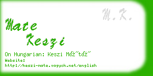 mate keszi business card